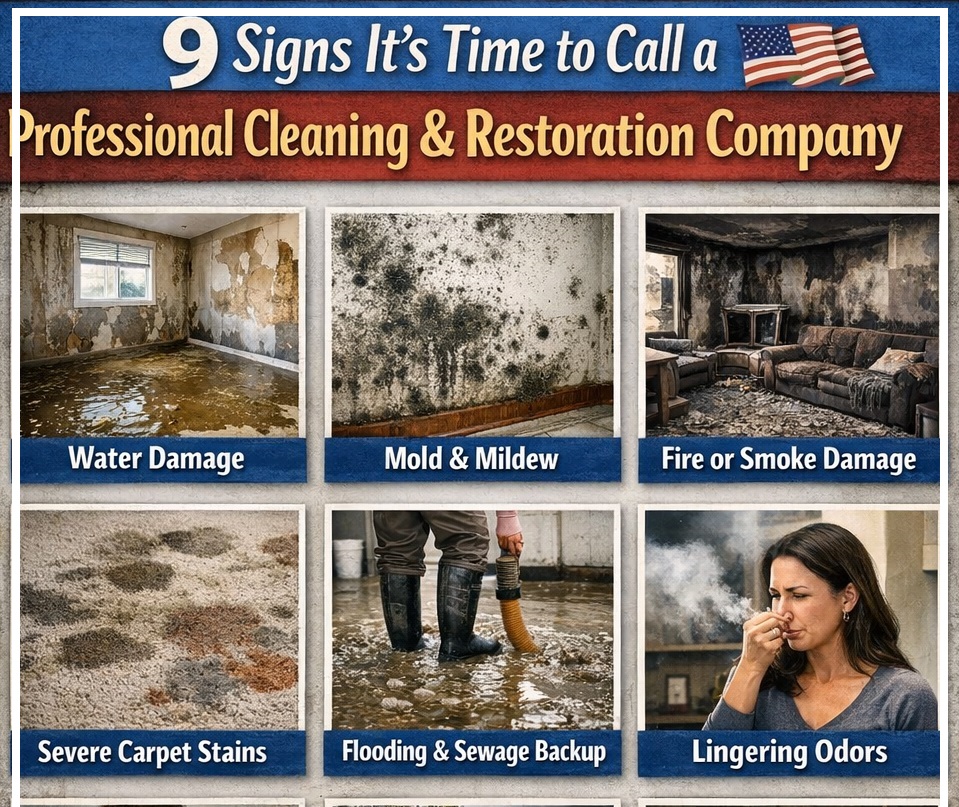 9 Signs It’s Time to Call a Professional Cleaning and Restoration Company